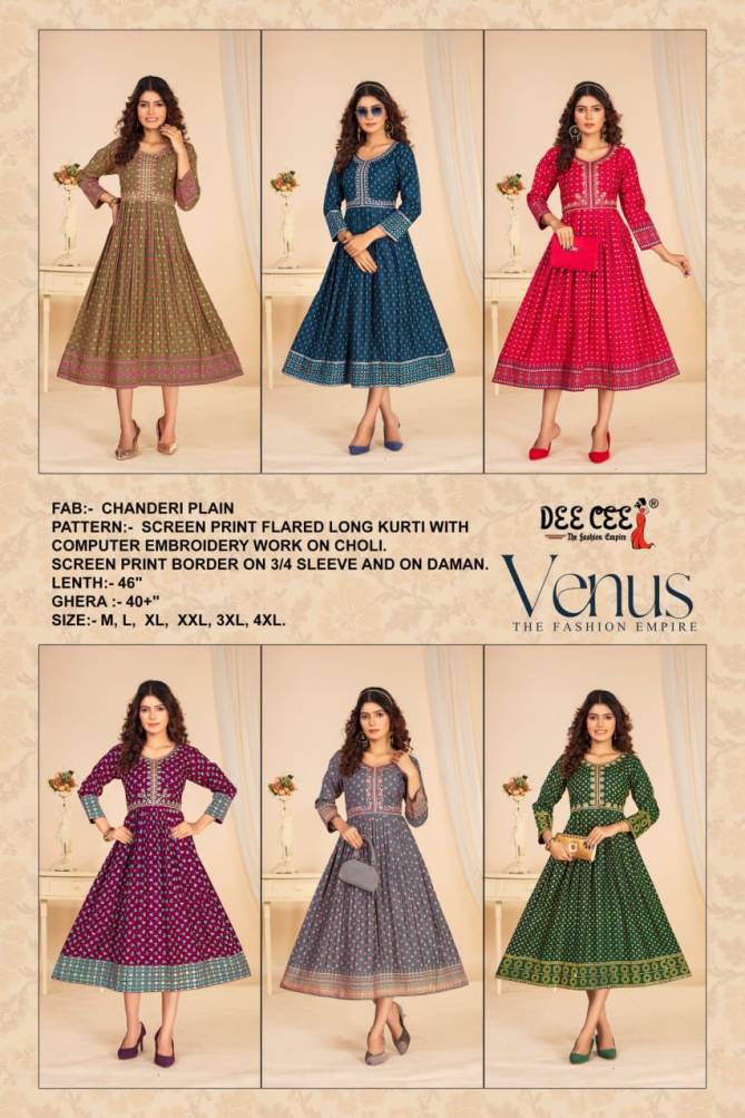 Venus By Deecee Chanderi Plain Printed Kurti Suppliers In India
